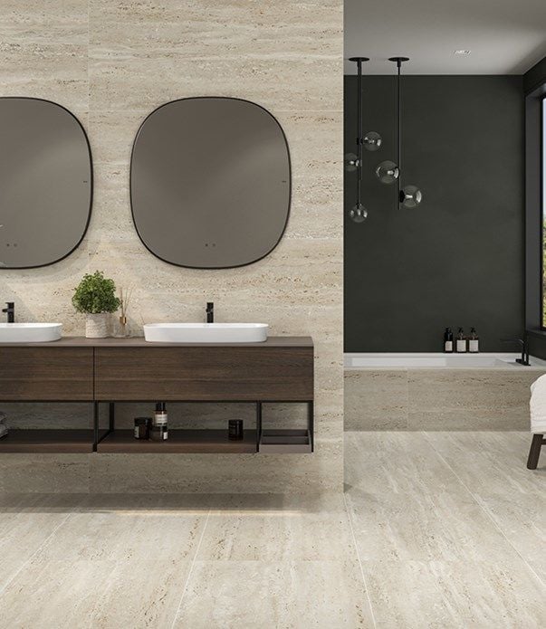 GÜRAL SERAMİK 60X120 TRAVERTİNO BEİGE MAT REKTİFİYELİ -60X120MAT155